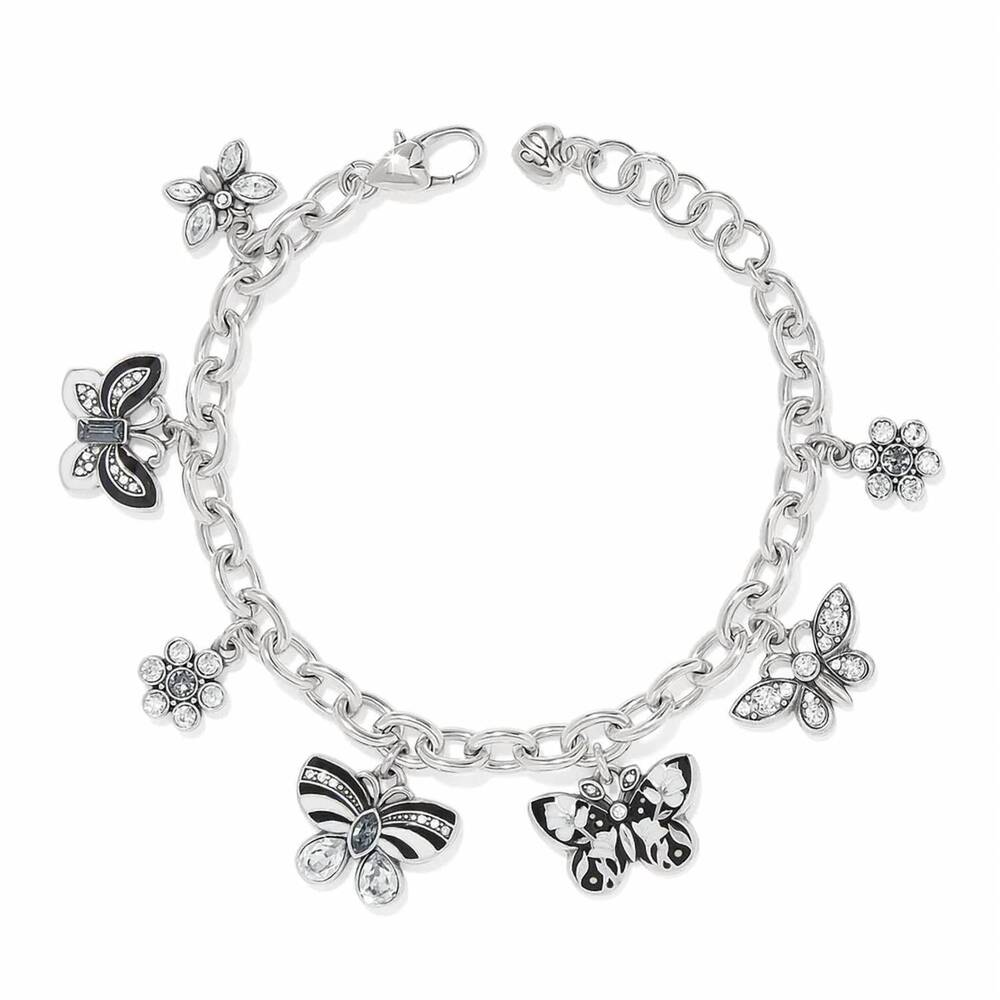 NEW BRIGHTON women's botanique garden charm bracelet in silver